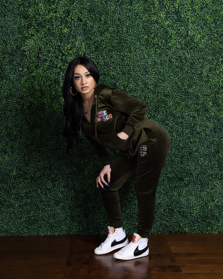 Olive Green Jogger Suit